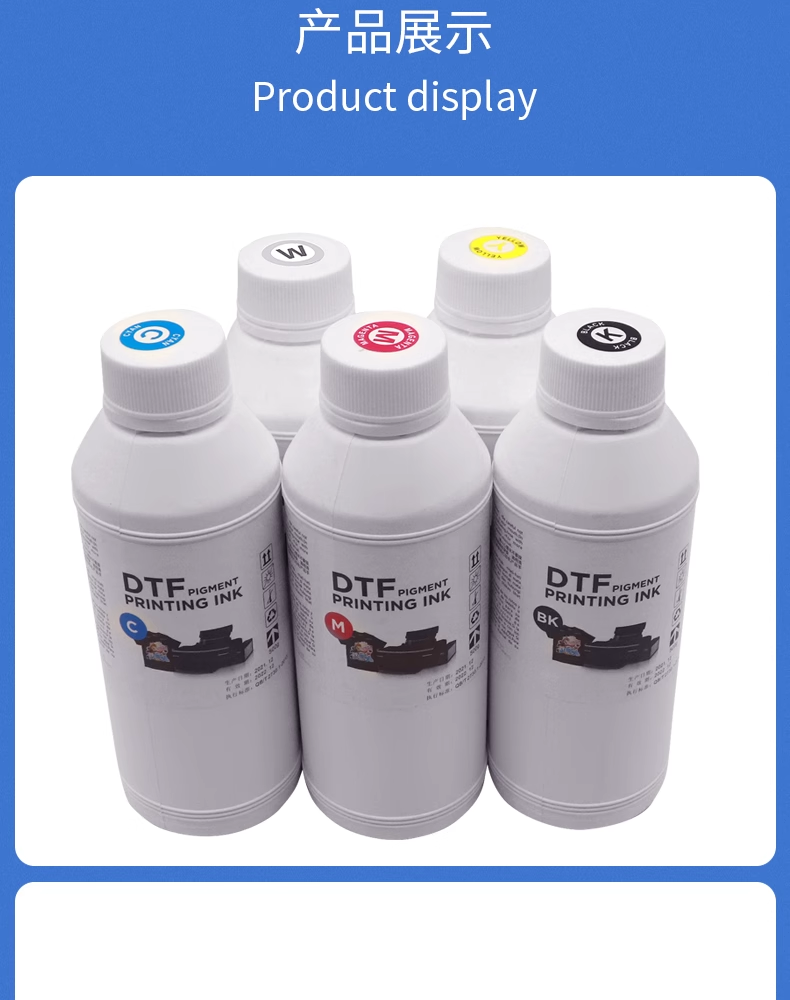 CMYK Plastisol Pigment Digital Heat Transfer Printing DTF White Ink For Epson Printers