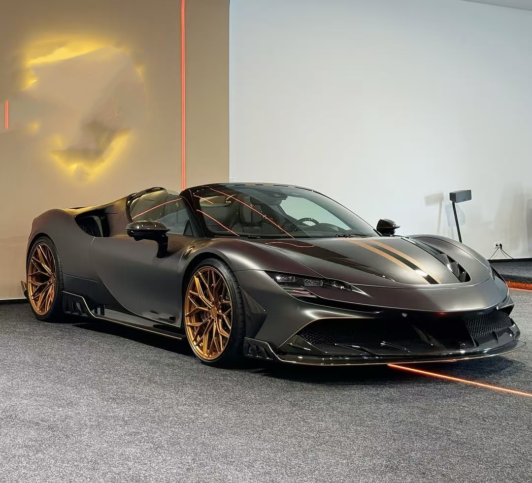 Ferrari SF90 Carbon Fiber Body SF90 KY PP Plastic Diffuser Spoiler Side Skirt Body Kit