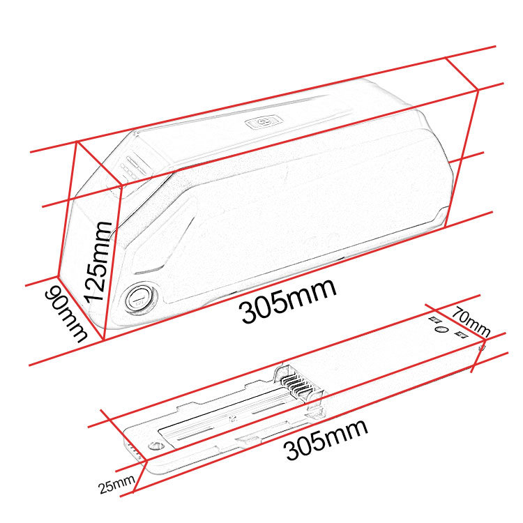Hot Sale Hailong 36V Lithium Battery Pack for Electric Bike with Charger
