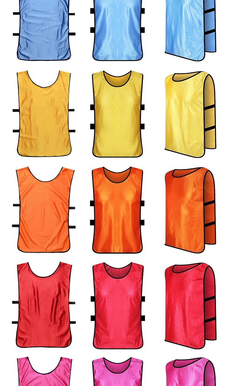 Football uniforms wholesale custom logo printed cheap Pinnies Melee vests Football apiralls wear football training vests against