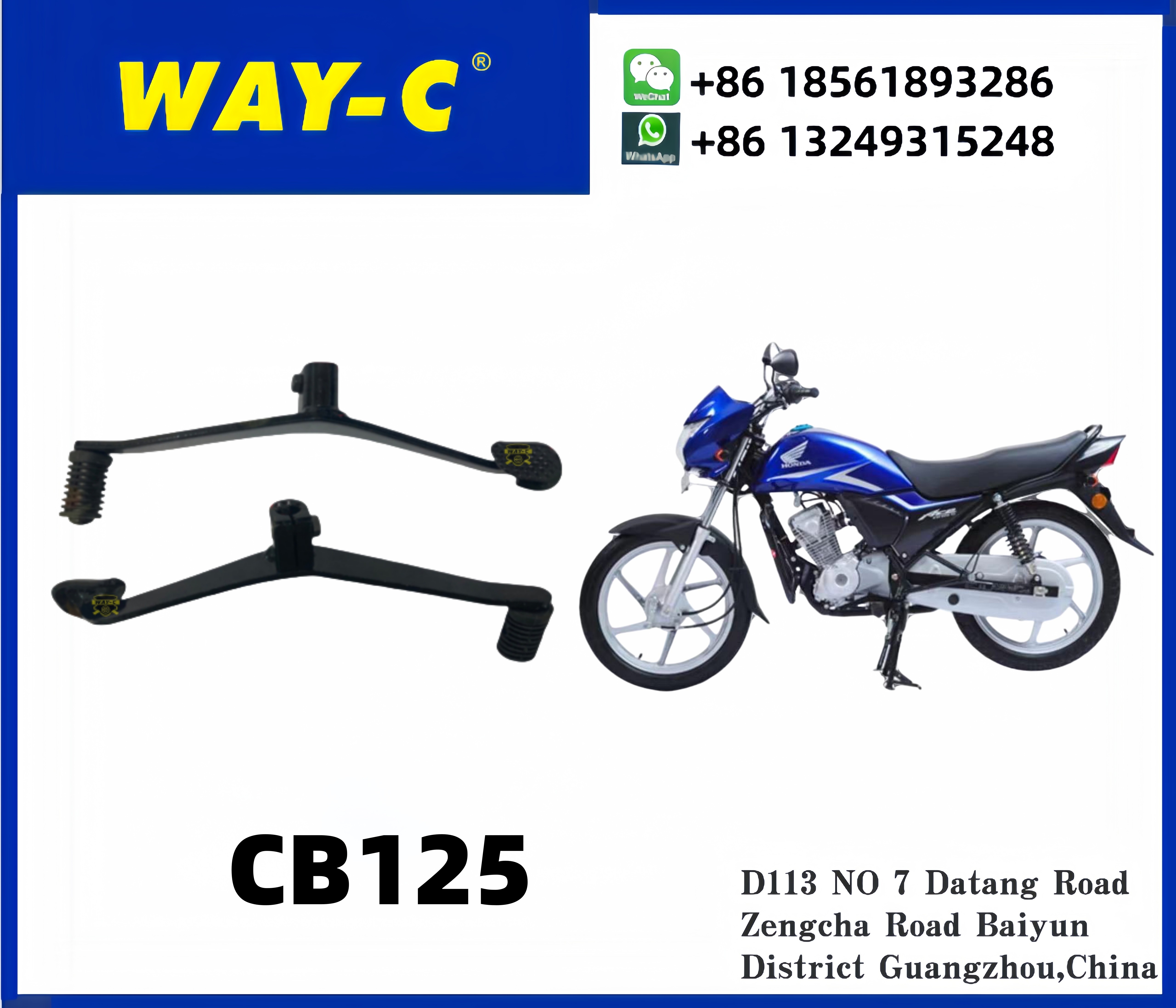 WAY-C 24701-KYY-970 Motorcycle Gear Lever Assy For HONDA CB125