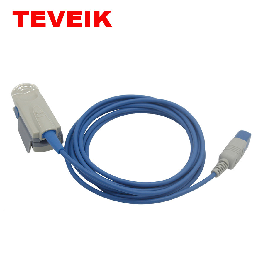 HP Reusable spo2 Sensor Probe M1196A M1196T Adult finger clip spo2 chip, 8 pin