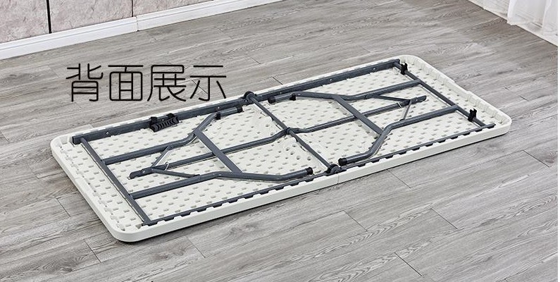 Iron HDPE Outdoor Plastic Folding Furniture Portable Beer Table