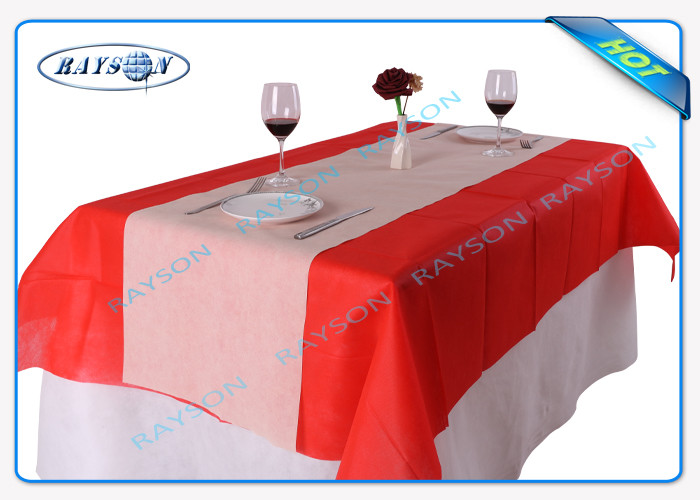 Polypropylene Spunbond Nonwoven Fabric Tablecloth Rosso / Giallo / Blu / Nero