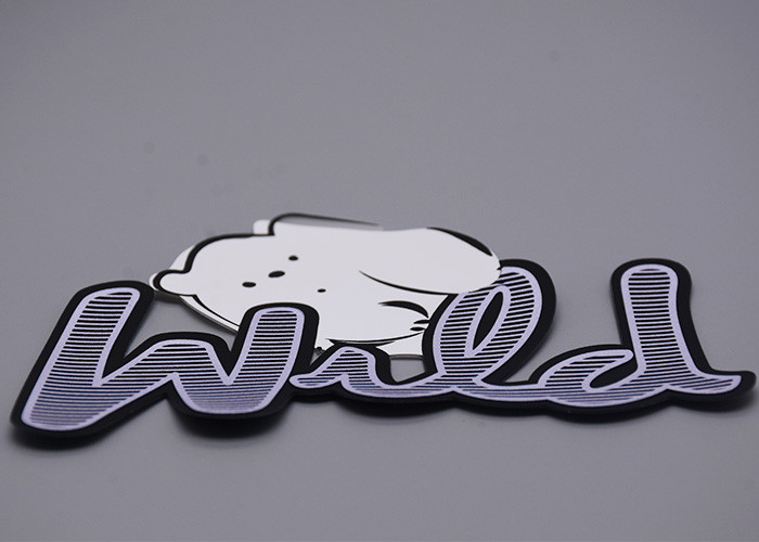 Customized Three Color Silicone Patch Eco Friendly Material For Clothing