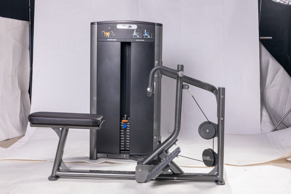 Seated Row Indoor Commercial Pin Loaded Equipment With Self Adjusting Handles