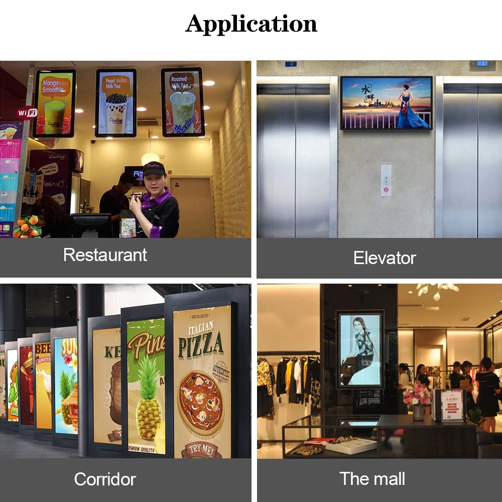 Wall Mounted Windows Wireless LCD Digital Signage Player 65 Inch 1080P 8ms Indoor / Outdoor
