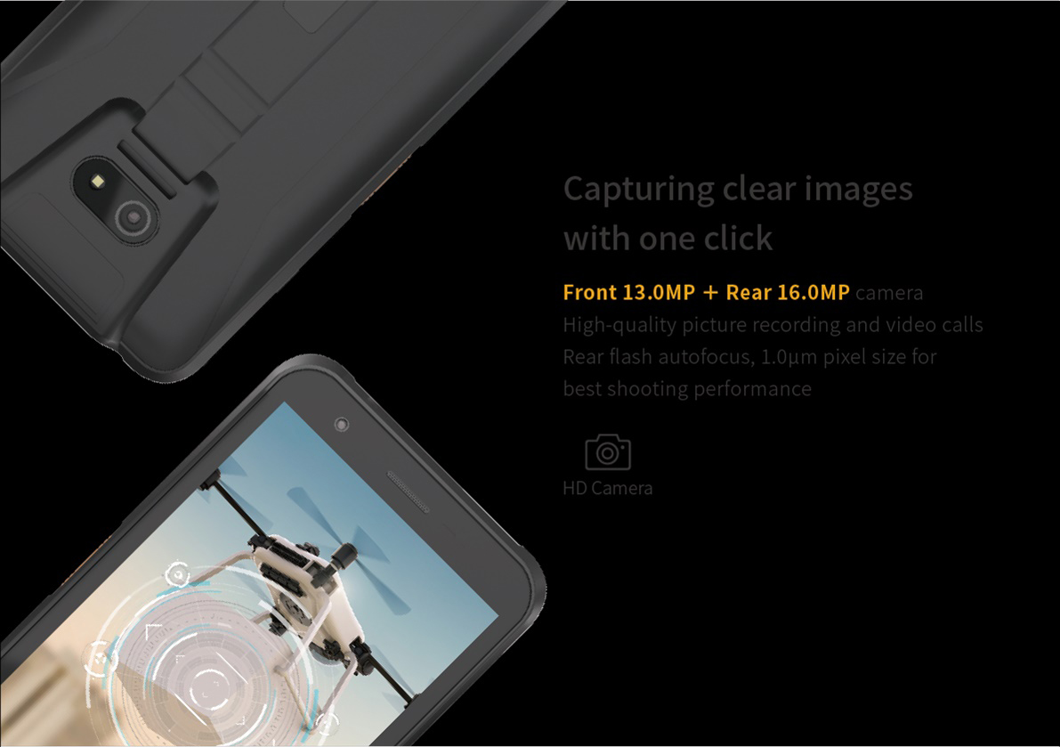 5.7 Inch Handheld EM-T60 with Android 10.0 GMS Camera Rear 16.0Mp OCTA Core Industrial PDA Handheld