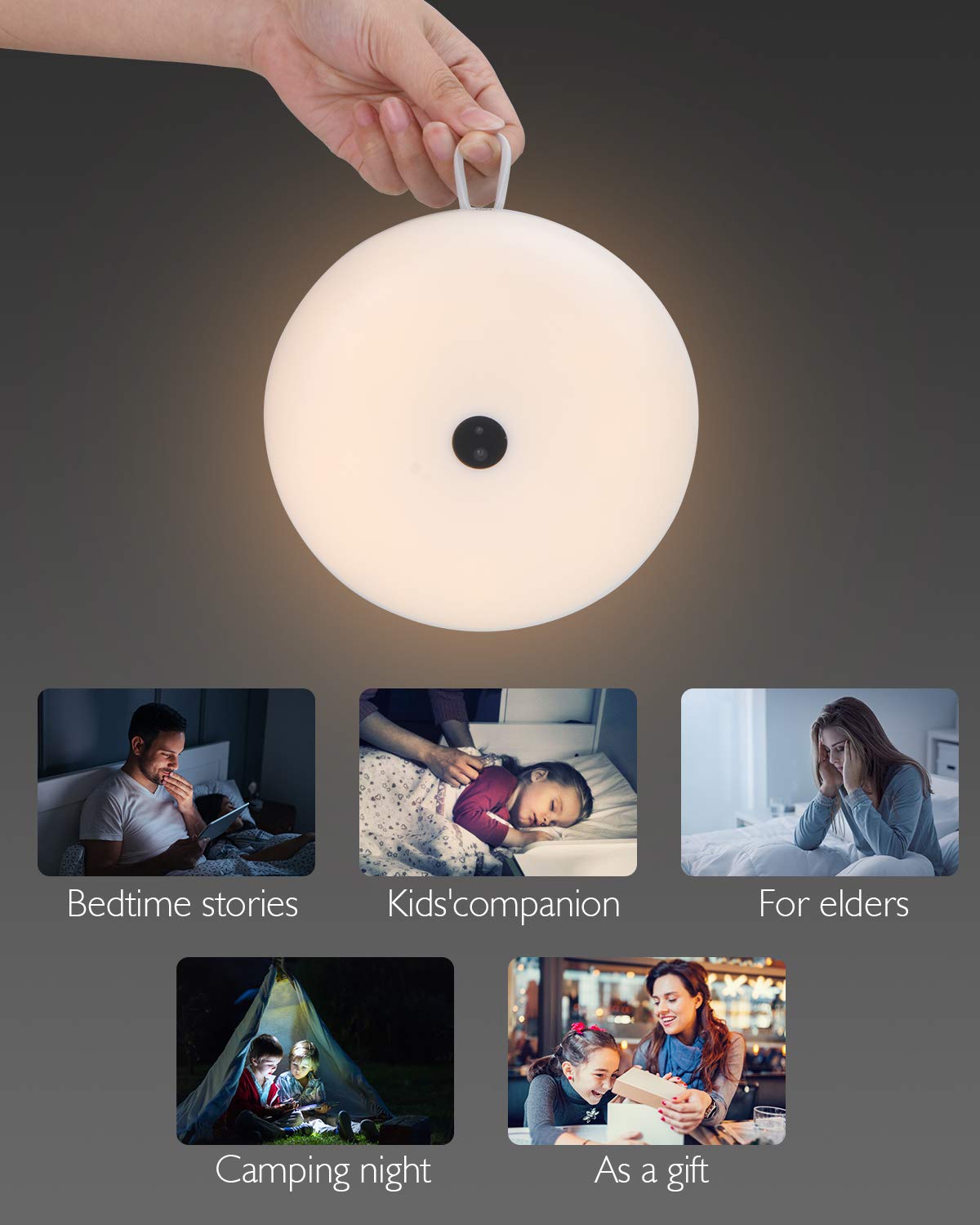 Eye Caring 2500mAH Battery 3W ABS Touch Sensitive Night Light