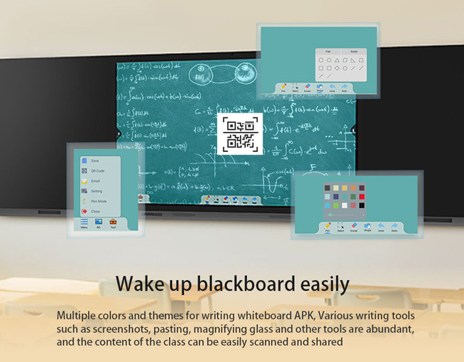75 Inch Wall Mounted Nano Blackboard Interactive LED Touch Monitor