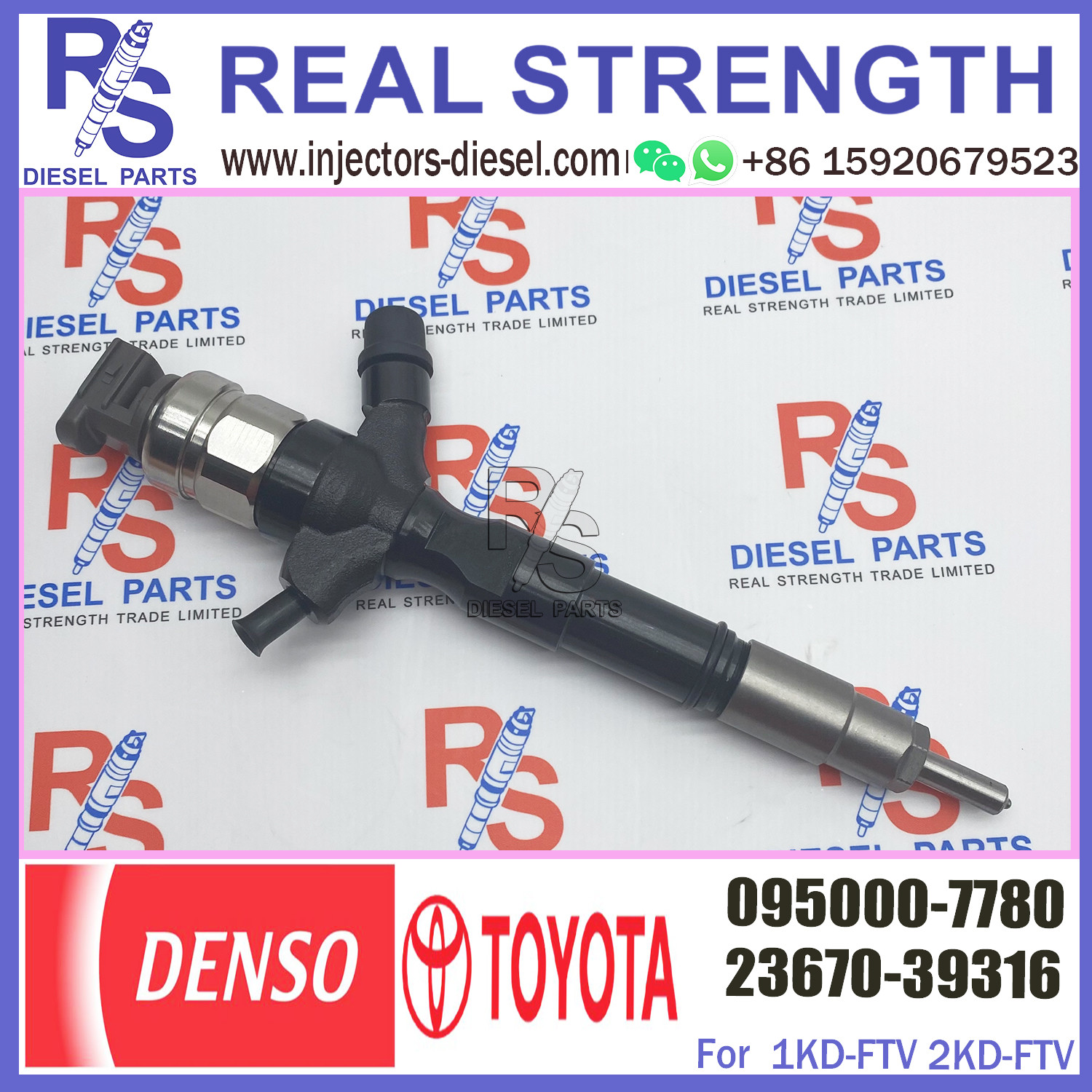 1KD FTV Fuel Injector 095000-6760 095000-7780 095000-7030 23670-39215 095000-7410 For Densos Toyota Hilux