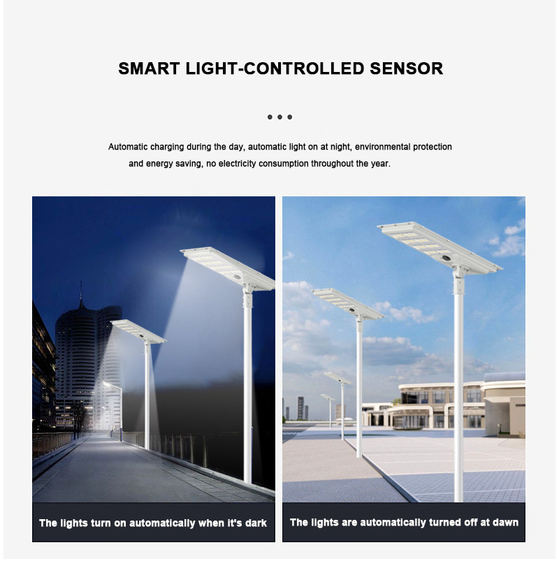 LED All in Two Street Solar Panel Light 3.2v/150ah Lifepo4 Lithium Battery Waterproof