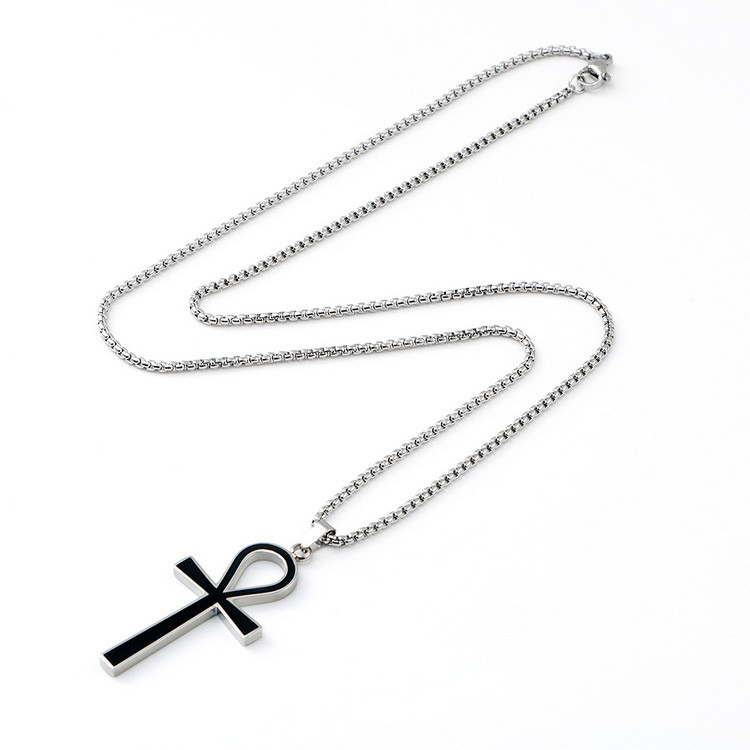Advanced, minimalist, fashionable, and niche men's original cross pendant necklace