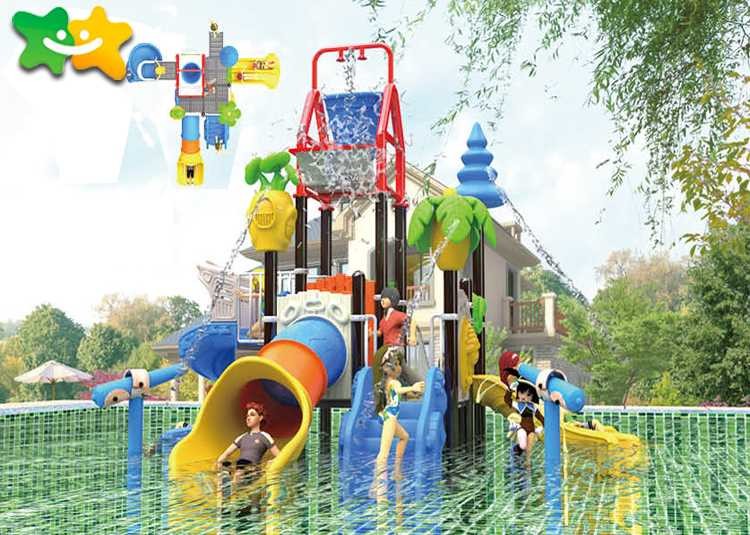Indoor Outdoor Children'S Outdoor Water Slides Galvanized Pipe Strong Structure