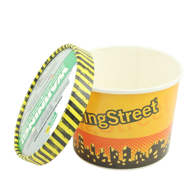 Recyclable Kraft Ice Cream Paper Cup CMYK Printing Paper Gelato Cups
