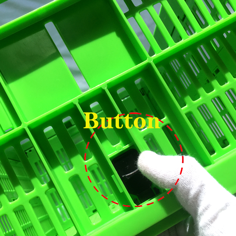 600x400x255mm Plastic Folding Box Pallet Optimal Air Circulation Fruits Organizer