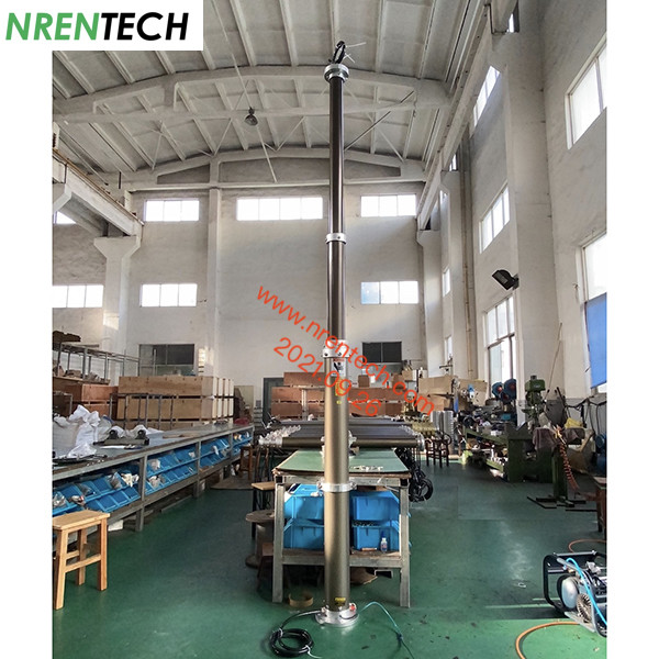 4.5m pneumatic telescopic mast for mobile CCTV vehicle-inside CCTV wires