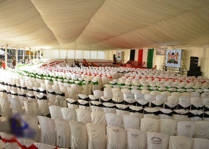 Pvc Clear Roof 40m Event Marquee Tent For Commercial Conference / Election Meeting