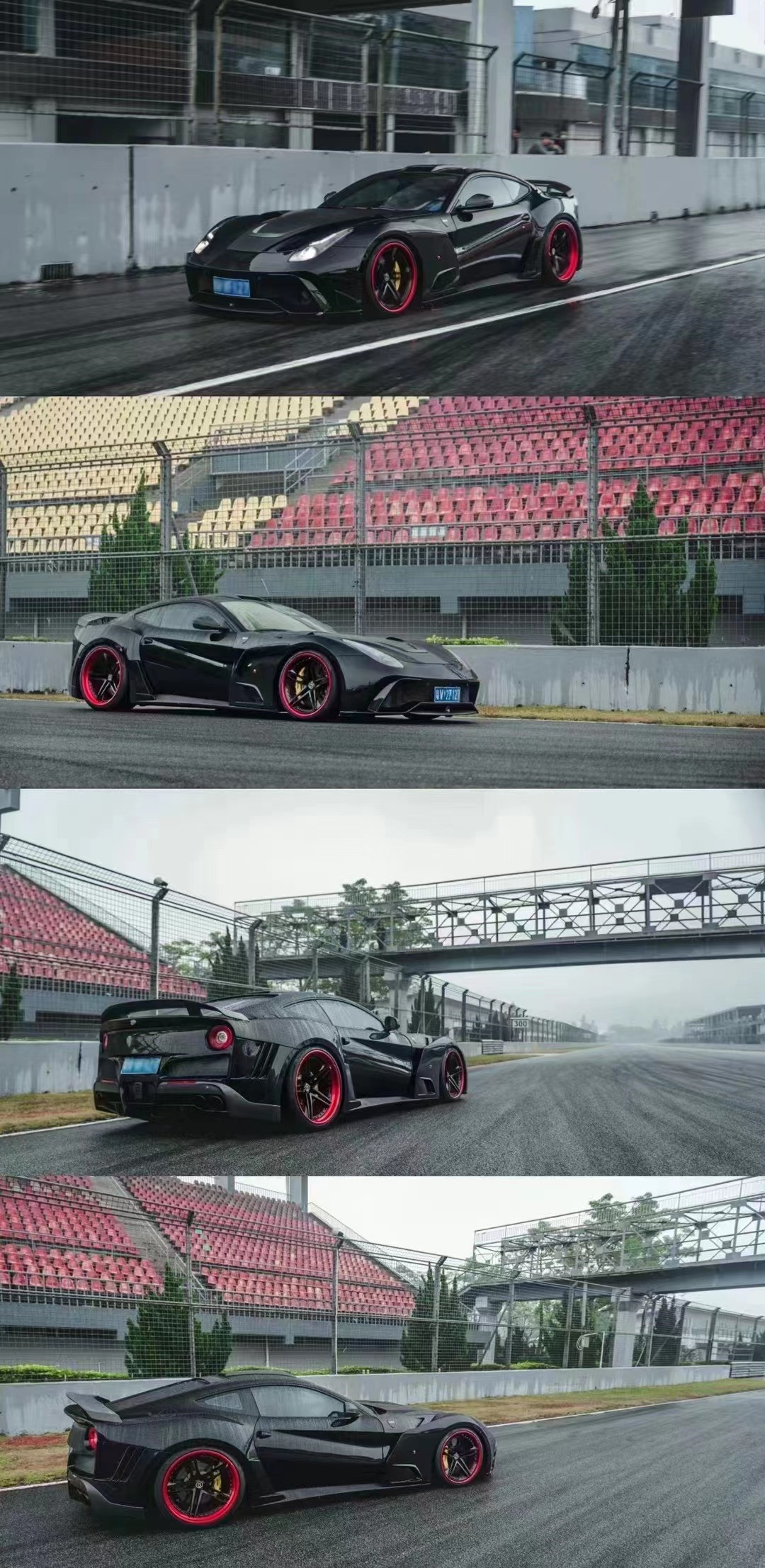 For Ferrari F12 Carbon Fiber Wide-body Kit F12 Upgrade NOtc N-Largos-style Rear Bumper Carbon Fiber Wide-body Kit