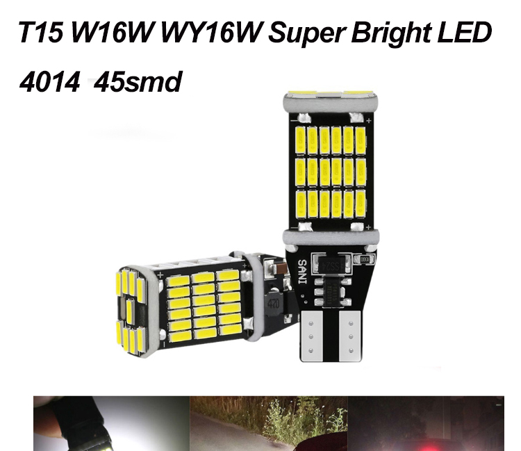 Universal Car Led Tail Light And Turn Signal bulbT15 4014 45smd 12-24V