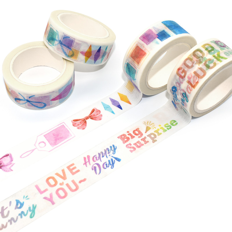 Colorful Writable China Custom Design Waterproof Washi Paper Tape Colored Masking Tape
