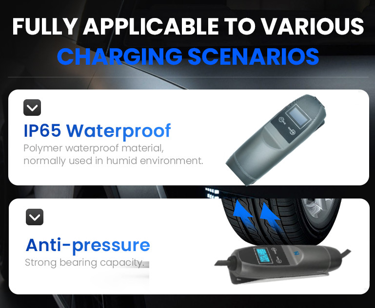CE/FCC/RoHS Certified Portable EV Charger 110V-450V With 1 Year Warranty