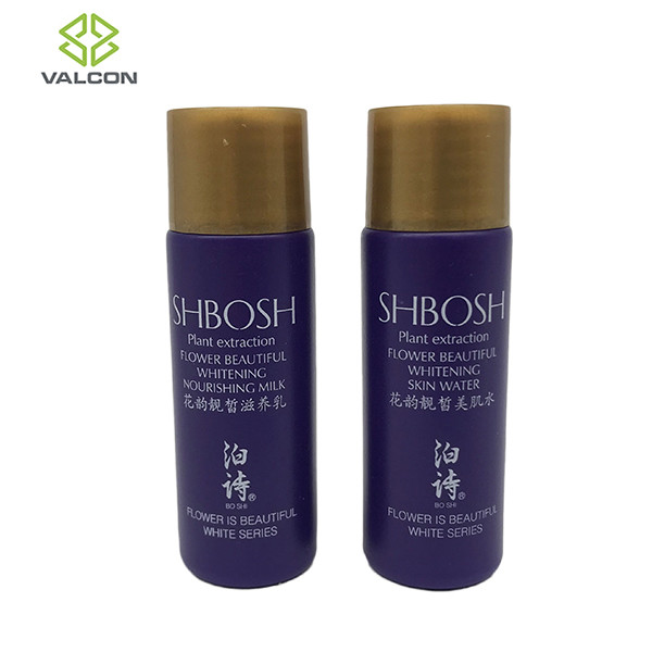 15 ML Plastic Lotion Bottles Customized Glod Screw Cap Blow Molding PE Material