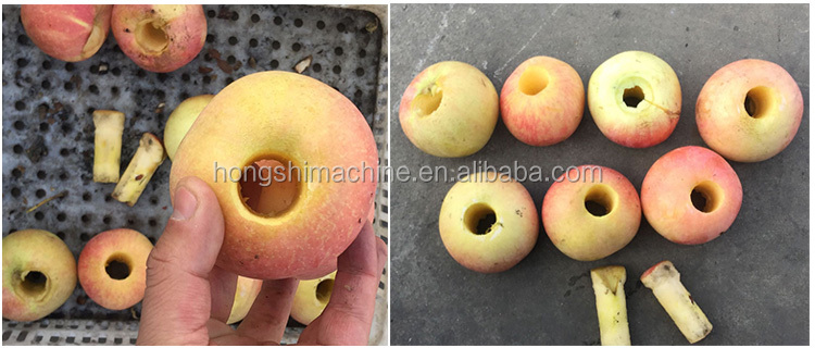 Electric apple core removing machine/apple ring cutter machine/apple coring cutting machine