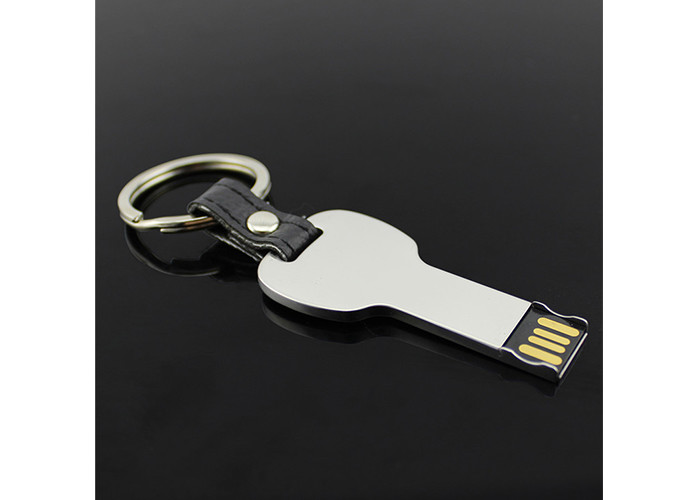 Fast Speed 8g Usb Memory Stick , Black Leather Usb Stick With Embossed Logo