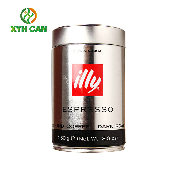 Coffee Tin Cans Custom Logo Airtight Empty Cans Magnetic Tins for 250G Coffee Powter Storage