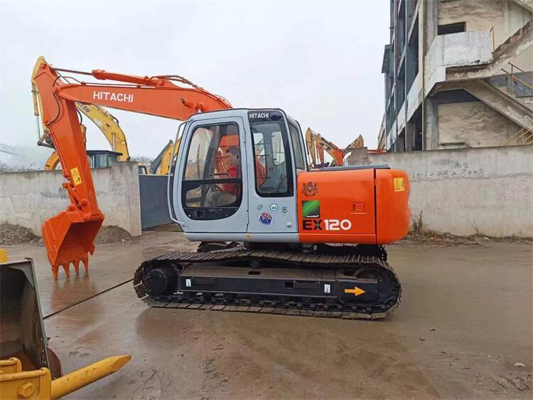 Used EX120-3 EX120-5 Hitachi Midi Hydraulic Excavator 60.4KW 12000 KG Machine Weight