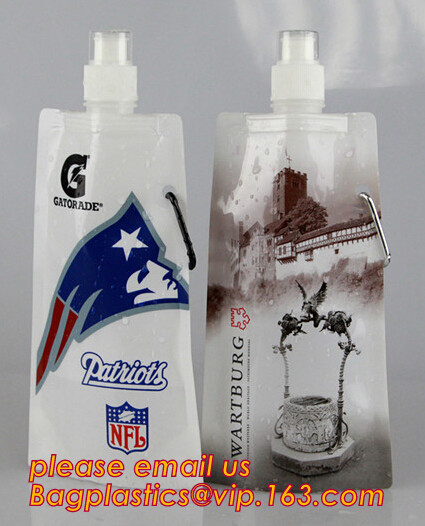 Custom Reusable Juice Food Packaging Plastic Bag Alcohol Drink Wine Spout Pouch Bag,liquid spout pouch/wine drink juice