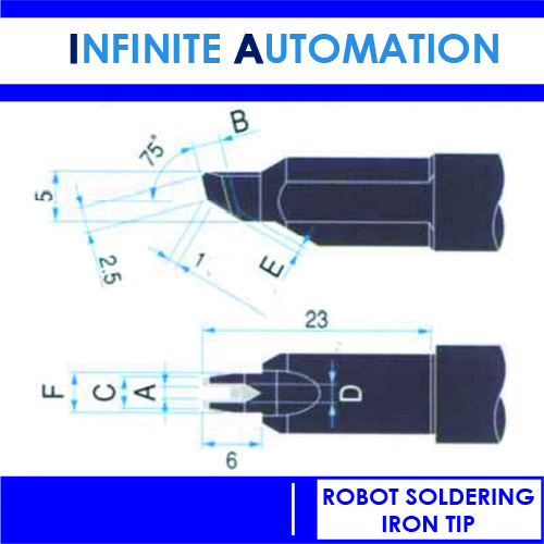 Copper Cross Bit Robot Soldering Iron Tip P6V08-18 P1V08-18 P1V10-20