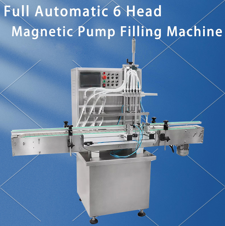 Free Replacement 6 Heads Full Automatic Liquid Filling Machine for Bottling Water FKF815