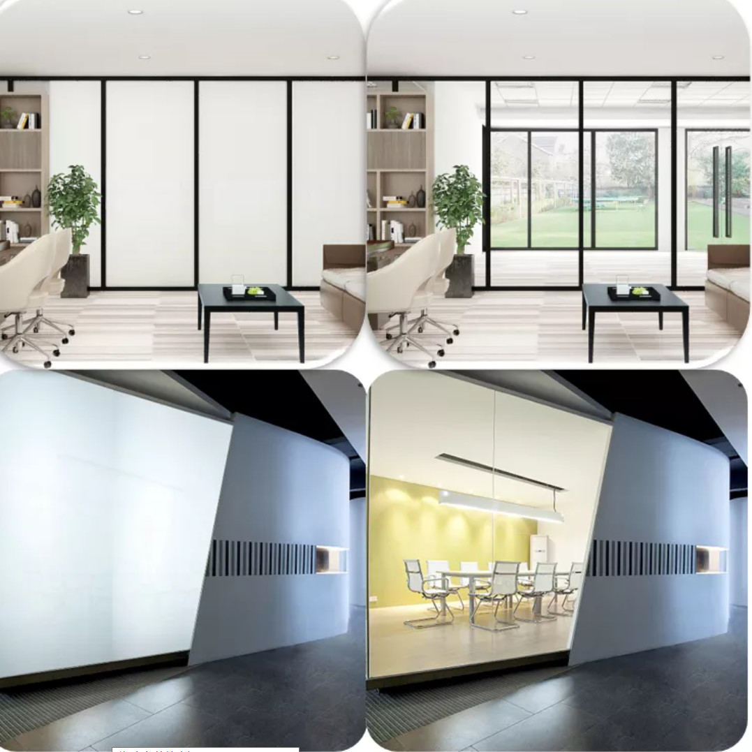 Tempered Laminated Smart Glass Flat Shape For Office Wall