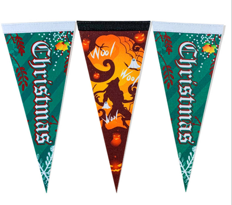 Swil OEM Logo Printed Felt Pennant Flag For School Decoration