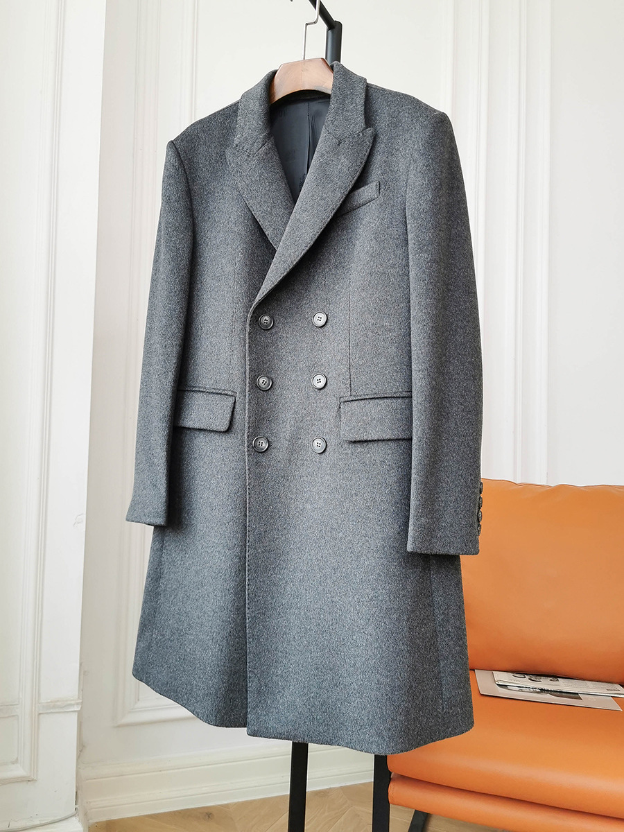 Breathable Men's Mid-Length Coat Viscose Shell Material for Comfort and Durability