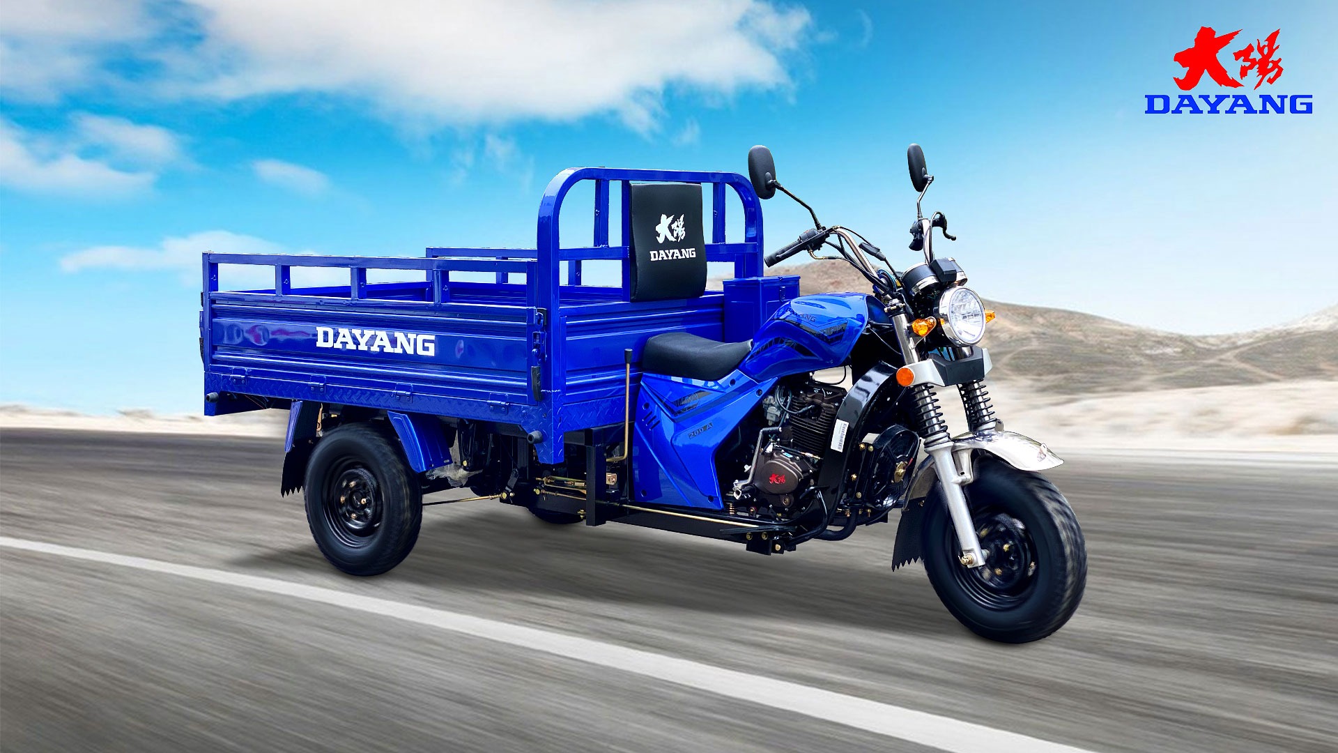 Heavy Loading Truck Cargo Tricycle with 150cc/175cc/200cc Engine and 12V Power Supply
