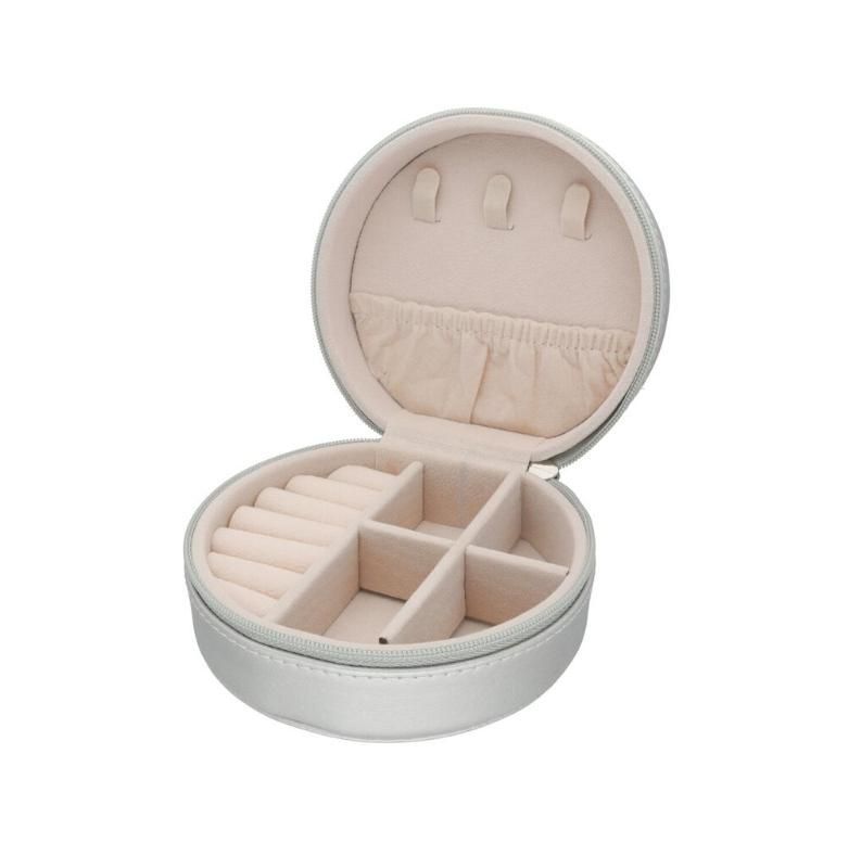 Fashion Solid Luxury Portable PU Leather PVC Cardboard Jewelry Jewellery Set Gift Packaging Packing Travel Holder Organizer Mini Box for Women Girls
