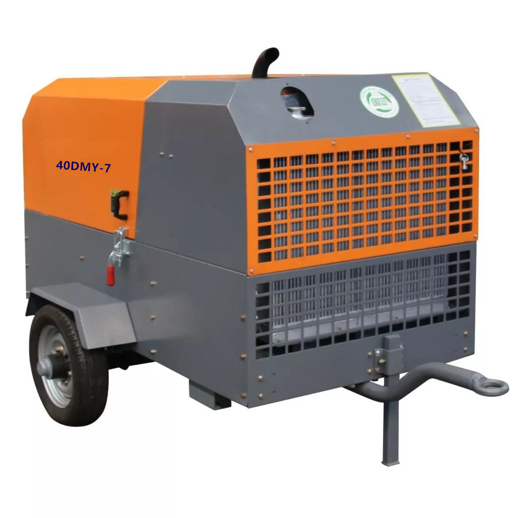 450 CFM Portable Diesel Engine Operated Screw Air Compressor