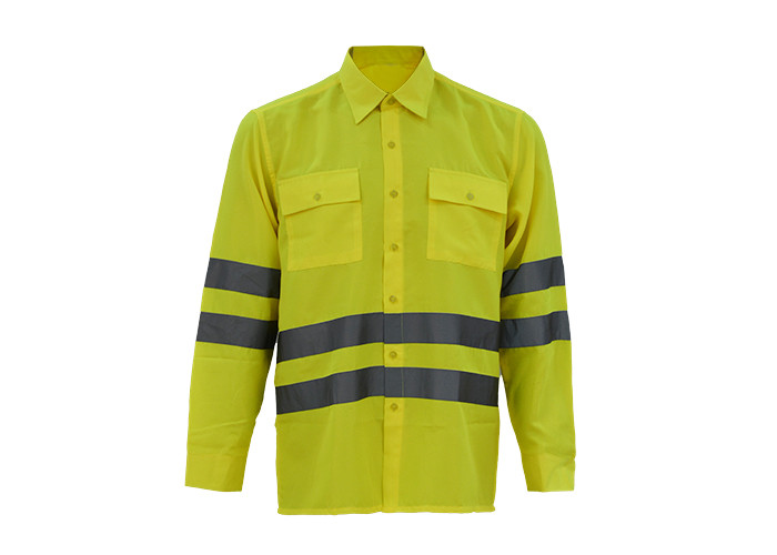 100% Polyester Safety Work Clothes Reflective Safety Wear Multi Pockets