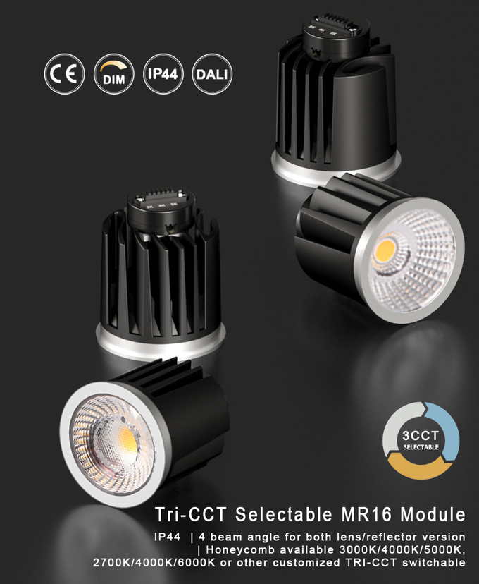 9W COB LED MR16 Module Adjustable 3000K/4000K/5000K For Versatile Lighting