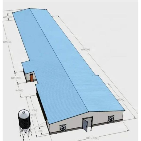 Customizable Dimensions High Strength Steel Frame Fast Installation Prefabricated Steel Structure Poultry House for Broiler Farming