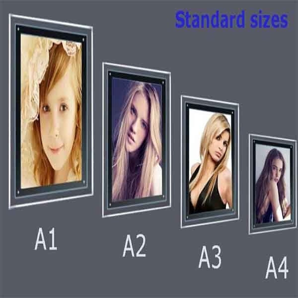 Indoor LED Advertising Sign Light Box With Snap Frame Rectangle Shape