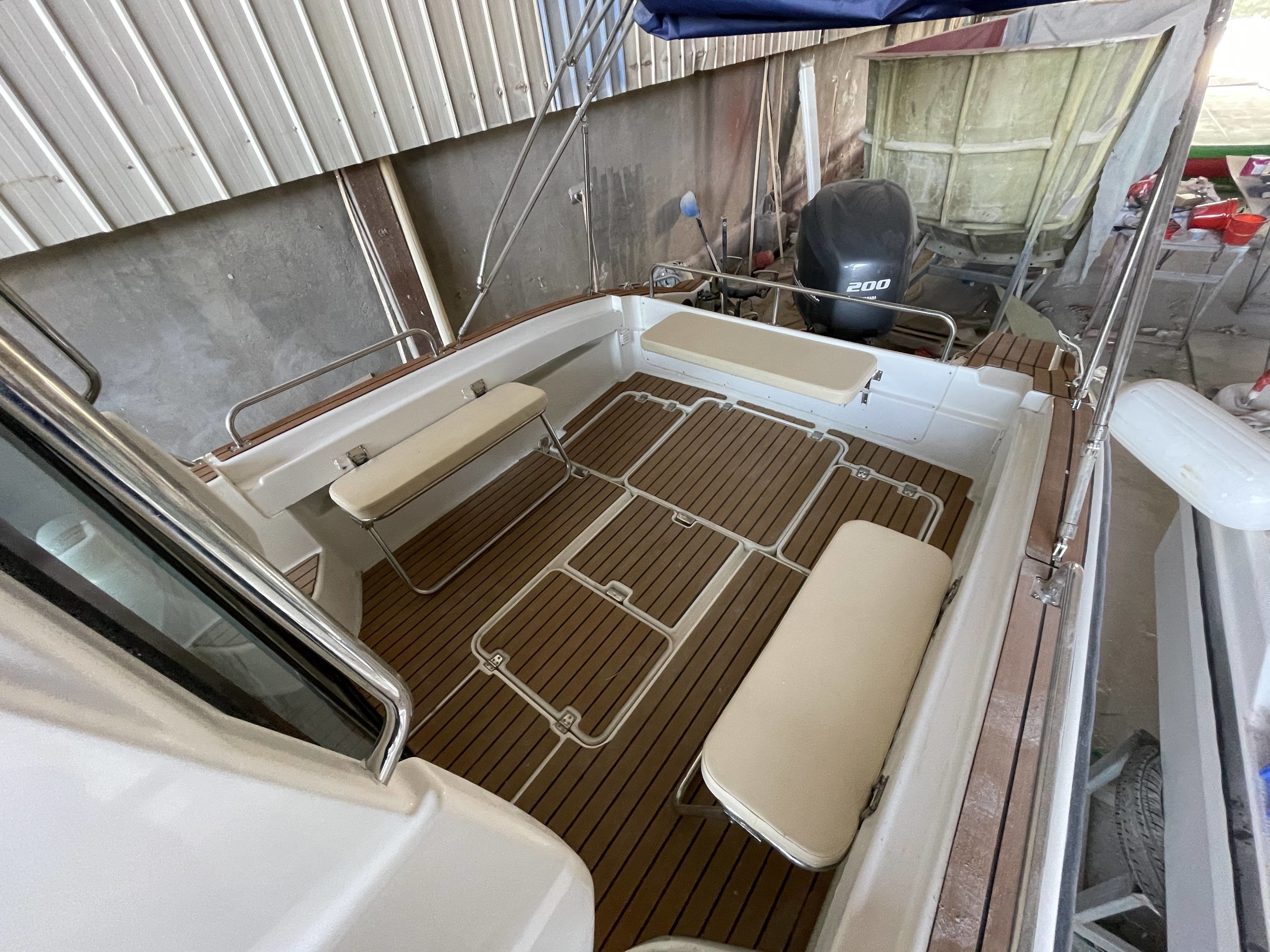 2023 new 25ft FRP Half top fishing boat with cabin in cheap price