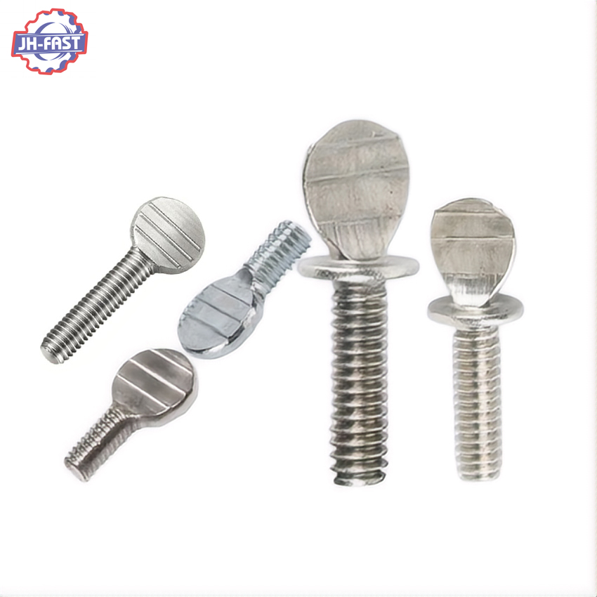 Zinc-Aluminum Coated Machine Thumb Screw with Slotted Flat Knurled Head M3 M4 M5 M6 M8