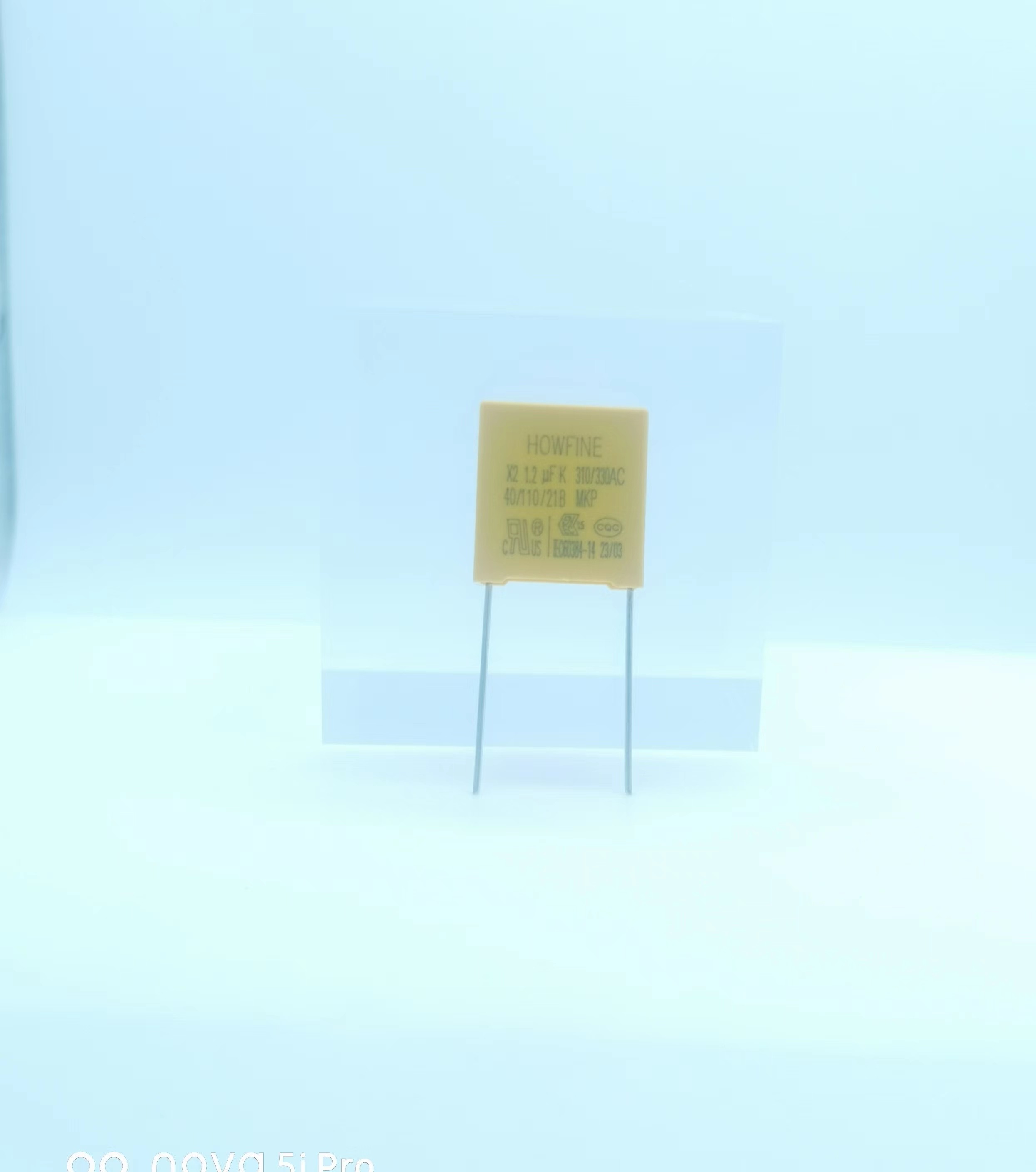 X2 Safety Metallized Polypropylene Capacitor 125K 310V Yellow Color