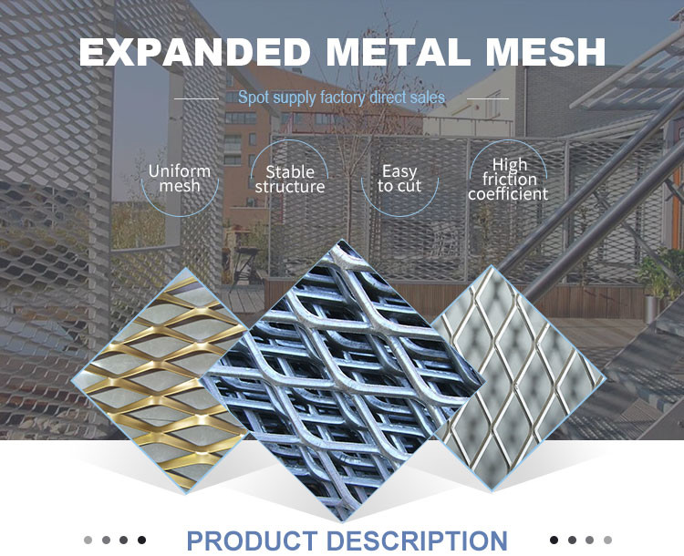 Carbon Steel Galvanized Steel Micro Mesh Diamond Expanded Metal Mesh