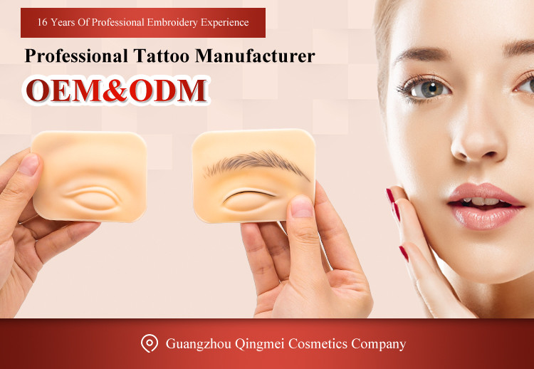 3D Silicone Permanent Makeup Practice Skin Eyebrow Microblading