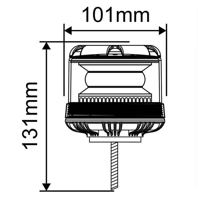 DC 12V 24V LED Beacon Flashing Warning Light for Tractor